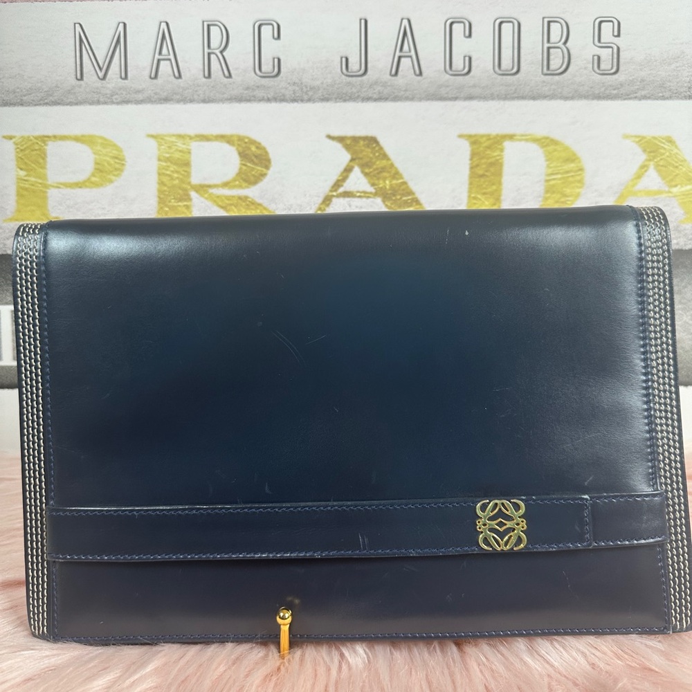 Loewe Madrid Black Leather
Portfolio Attache Bag Spain RARE
